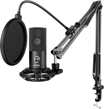 Mikrofon pojemnościowy studyjny Mikrofon Fifine T669 USB z ramieniem