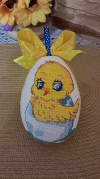 Jajko wielkanocne ręcznie haftowane