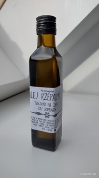 Naturalny Olej Rzepakowy 250ml tłoczony na zimno