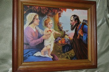 Obraz Święta Rodzina ikona komunia chrzest prezent