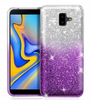 Case Samsung J6 2018 Plecki brokat fiolet