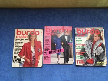 Burda moden april 1986,dezember 1986 i 1989