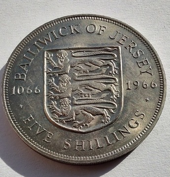 JERSEY 5 Shillings 1966 okołoMENNICZA 