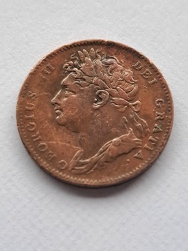 WIELKA BRYTANIA 1 FARTHING 1825