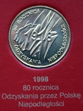 2 zł -1998 - 80 rocznica Odzyskania Niepodległości