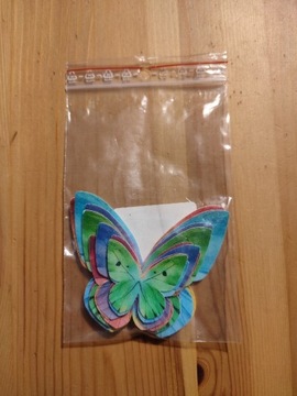 Motyle papier jadalny tort kolorowe 10 sztuk 