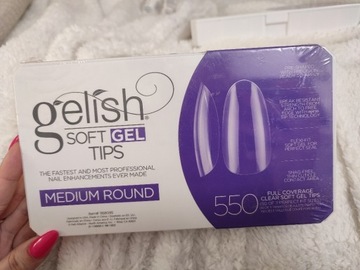 GELISH Soft Gel Tips 550szt MEDIUM ROUND