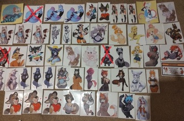 Kolekcja naklejek Anime / Furry