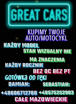 Great Cars skup/sprzedaż pojazdów! Drobne naprawy!