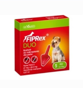 Fiprex Duo S krople dla małych psów 2-10 kg