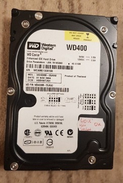 Dysk Twardy HDD IDE ATA Western Digital 40 GB