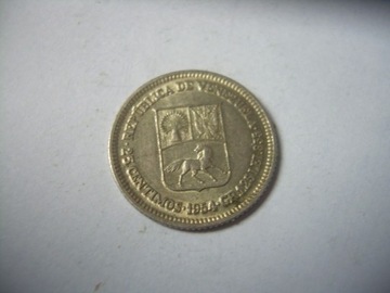 Srebro Wenezuela 25 centavos 1954 