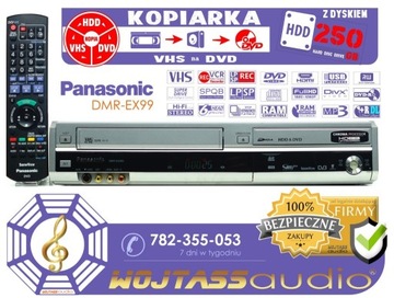 KOPIARKA VHS na DVD Panasonic DMR-EX99V 250GB HDMI