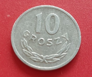Moneta 10 groszy 1972 r. Al.  Stan II-III.