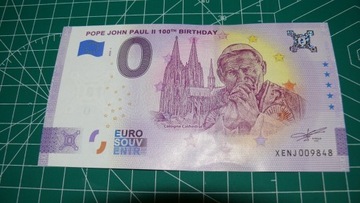 0 Euro Pope John Paul II 100 Birthday Anniversary