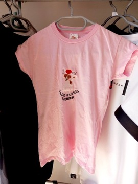 Koszulka t-shirt Jack Russel Terrier damska S pies  bawełna haft