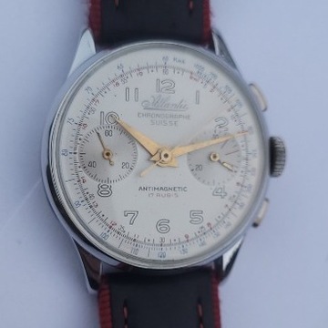 Zegarek Atlantic chronograph  z lat 60'