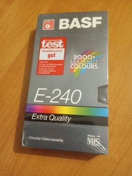 Nowa kaseta VHS BASF E-240 Extra Quality chrome 