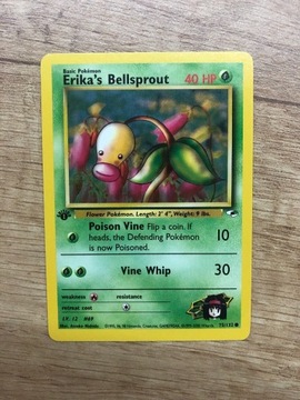 Karta Pokemon Erika Bellsprout 75/132 1 edition Gym