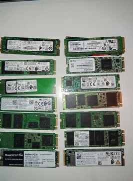 Dyski SSD M.2  512GB różnych marek uszkodzone