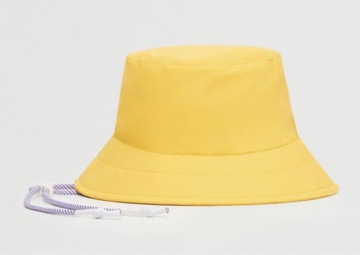 Nowy bucket hat kapelusz rybacki Mango żółty Zara