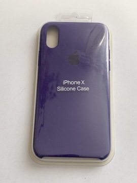 Plecki Apple silicone Case IPhone X fioletowy