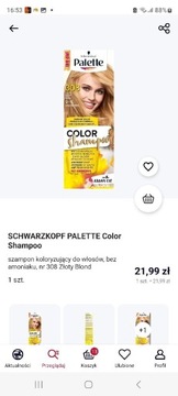 Palette Schwarzkopf color shampo złoty blond 308