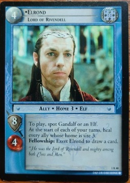 Karta Elrond Lord of the Rings TCG