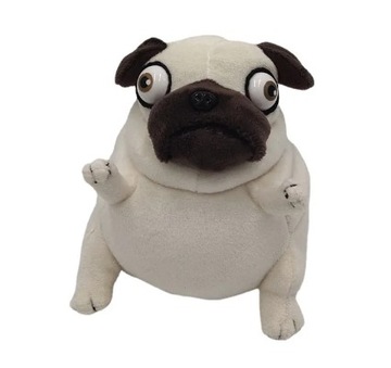 Zdziwiony Mops Mopsik Słodki Maskotka 15 cm