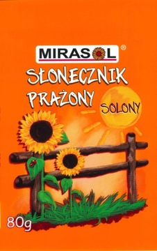 Słonecznik niełuskany prażony solony 80g