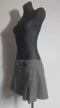 Plisowana spódnica mini w kratkę Emo 36 / 38