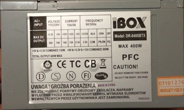ibox DR-8400BTX 400W ATX polska dystrybucja OEM