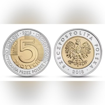 moneta 5 zł rocznik 2018 100-lecie