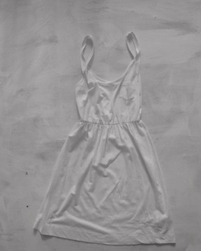 biała sukienka mini na lato hm S bawełniana 