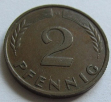 2 pfennig RFN 1962 lub 1996 r.