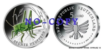 5 Euro Niemcy-2024 r- Konik Polny -kolor -Nowść