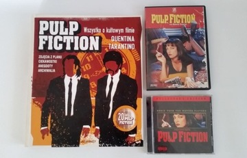 PULP FICTION : książka + film DVD + muzyka CD