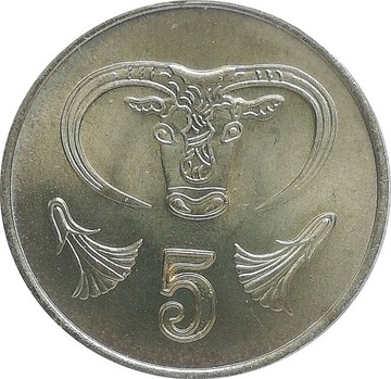 Cypr 5 cents 1985, KM#55.2