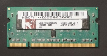 RAM DDR2 KINGSTON ACR128X64D2S800C6 1GB 800MHz CL6