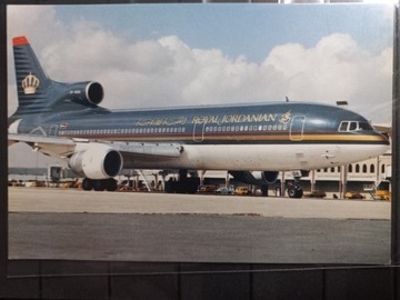 Pocztówka Royal Jordanian Lockheed L-1011 Tristar