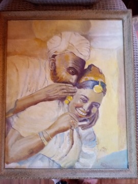 obraz olejny hinduska para