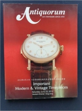 Katalog zegary zegarki Antiquorum Aukcja 2012 Hong