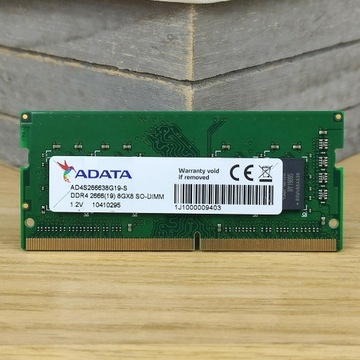 Pamięć RAM DDR4 SODIMM 8GB ADATA AD4S266638G19-S