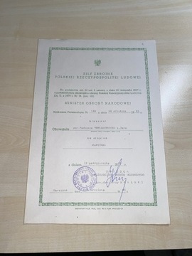 Gen. Jerzy Skalski dokument z podpisem 