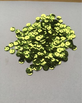 Cekiny metaliczne zielone 6mm 10g