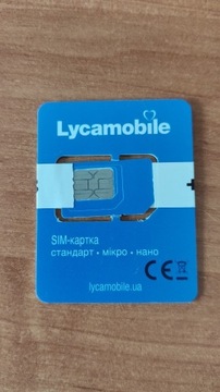 Ukraińska karta SIM LYCAMOBILE UKRAINA Aktywna
