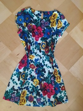 Nowa sukienka w kolorowe kwiaty L 40 wiskoza