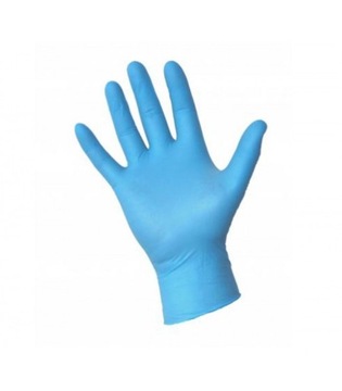 Rękawiczki nitrylowe 100szt L i XL niebieskie 