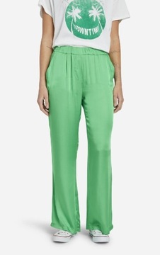 Smith & Soul zielone satynowe spodnie damskie M