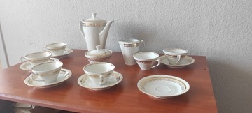Kawowy zestaw porcelany lata 60